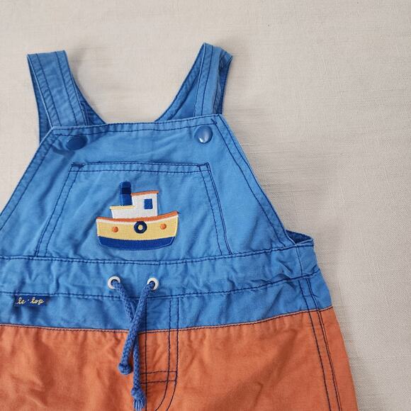 Y2k Le Top Color Block Ship Shortalls 6-12 months - Picture 2 of 6